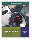 A man holding a glass ball with a red arrow on it Word Template