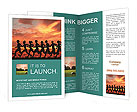 Sunset Running: The Perfect Motion For Your Workout Routine. Brochure Template