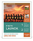 Sunset Running: The Perfect Motion For Your Workout Routine. Poster Template