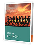Sunset Running: The Perfect Motion For Your Workout Routine. Presentation Folder