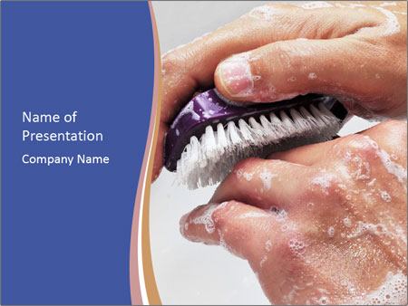 Proper Hand Washing Technique: Using Soap And Nail Brush For Effective Cleaning Google Slides Theme