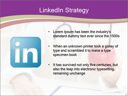 Hand Of Female Doctor Holding A Red Apple In Close-Up View. Google Slides Theme - Slide 12