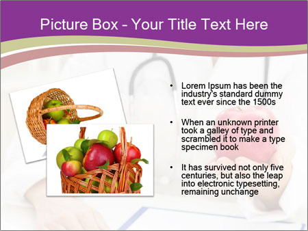 Hand Of Female Doctor Holding A Red Apple In Close-Up View. Google Slides Theme - Slide 20