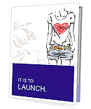 Illustration Of Heart T-Shirt - Stock Vector Design Presentation Folder