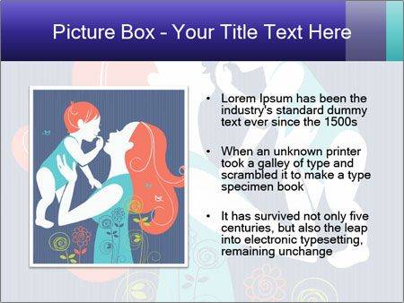 Happy Mother's Day Card With Floral Background Featuring Mother And Baby Silhouette Google Slides Theme - Slide 13