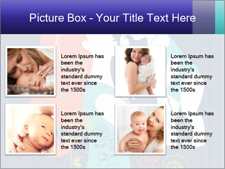 Happy Mother's Day Card With Floral Background Featuring Mother And Baby Silhouette Google Slides Theme - Slide 14