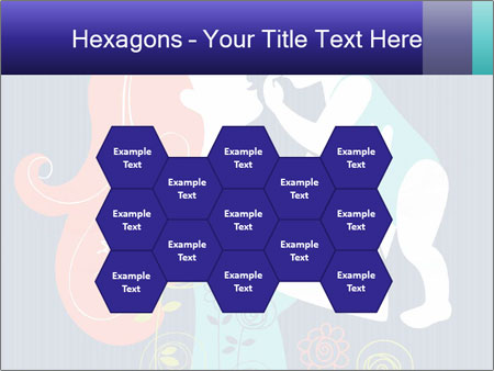 Happy Mother's Day Card With Floral Background Featuring Mother And Baby Silhouette Google Slides Theme - Slide 44