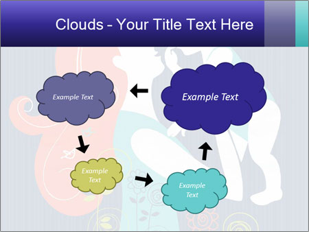 Happy Mother's Day Card With Floral Background Featuring Mother And Baby Silhouette Google Slides Theme - Slide 72