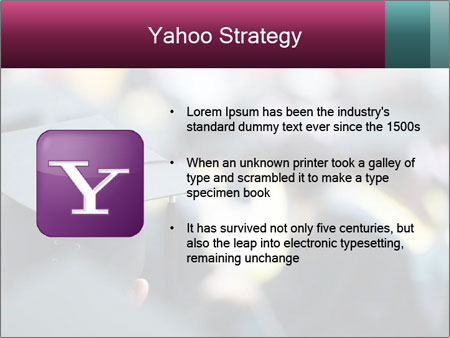 A graduation cap in front of a crowd of people Google Slides Theme - Slide 11