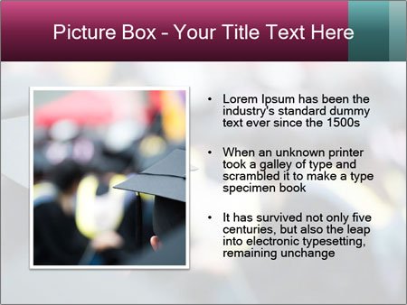 A graduation cap in front of a crowd of people Google Slides Theme - Slide 13