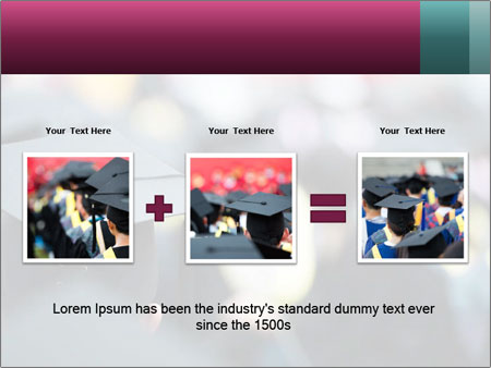 A graduation cap in front of a crowd of people Google Slides Theme - Slide 22