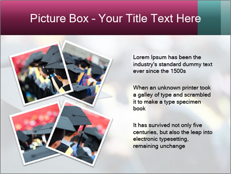 A graduation cap in front of a crowd of people Google Slides Theme - Slide 23