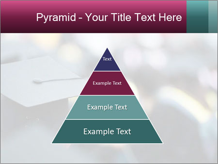 A graduation cap in front of a crowd of people Google Slides Theme - Slide 30