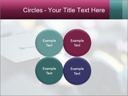 A graduation cap in front of a crowd of people Google Slides Theme - Slide 38