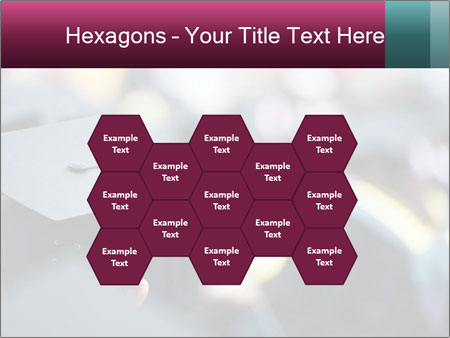 A graduation cap in front of a crowd of people Google Slides Theme - Slide 44