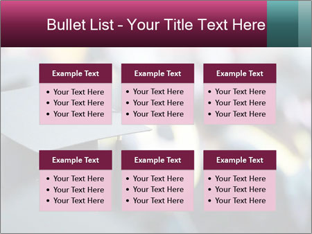 A graduation cap in front of a crowd of people Google Slides Theme - Slide 56