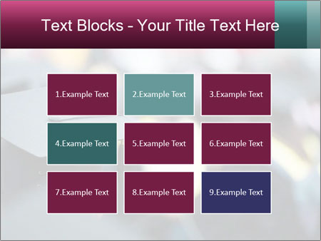 A graduation cap in front of a crowd of people Google Slides Theme - Slide 68