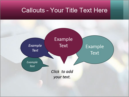 A graduation cap in front of a crowd of people Google Slides Theme - Slide 73