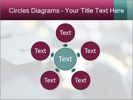 A graduation cap in front of a crowd of people Google Slides Theme - Slide 78