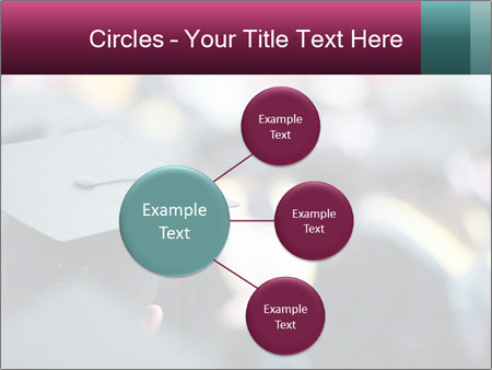 A graduation cap in front of a crowd of people Google Slides Theme - Slide 79