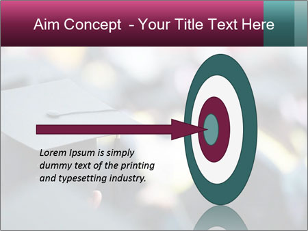 A graduation cap in front of a crowd of people Google Slides Theme - Slide 83