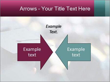 A graduation cap in front of a crowd of people Google Slides Theme - Slide 90