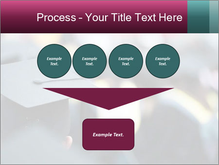 A graduation cap in front of a crowd of people Google Slides Theme - Slide 93