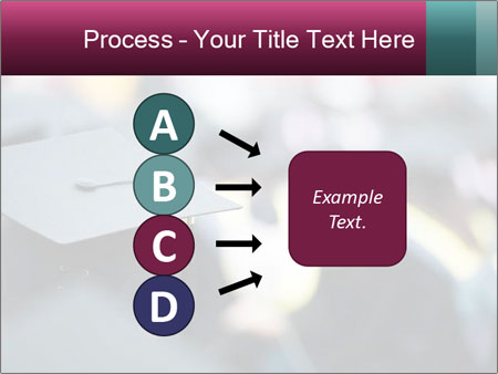 A graduation cap in front of a crowd of people Google Slides Theme - Slide 94