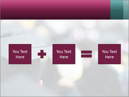 A graduation cap in front of a crowd of people Google Slides Theme - Slide 95