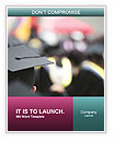 A graduation cap in front of a crowd of people Word Template
