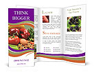 Wholesome Organic Foods For A Healthy Diet Or Slimming Resolution - Includes Pear, Apple, Tomato, Eggs, N Brochure Template