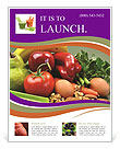 Wholesome Organic Foods For A Healthy Diet Or Slimming Resolution - Includes Pear, Apple, Tomato, Eggs, N Flyer Template