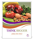 Wholesome Organic Foods For A Healthy Diet Or Slimming Resolution - Includes Pear, Apple, Tomato, Eggs, N Poster Template