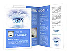 Scenic Water View With An Eye Illustration - Conceptual Art. Brochure Template