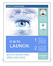 Scenic Water View With An Eye Illustration - Conceptual Art. Poster Template