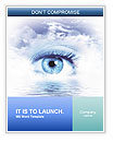Scenic Water View With An Eye Illustration - Conceptual Art. Word Template