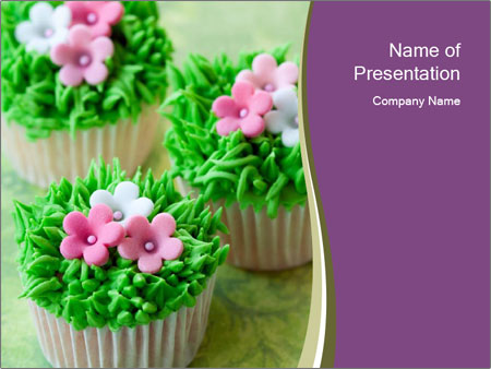 Cupcakes Adorned With Edible Flowers: A Delightful And Unique Treat Google Slides Theme