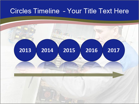 Inspecting High Voltage Power Electric Line Distribution Fuseboard: An Electrician Builder At Work Checking Wires With Drawings. Google Slides Theme - Slide 29