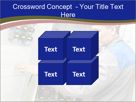 Inspecting High Voltage Power Electric Line Distribution Fuseboard: An Electrician Builder At Work Checking Wires With Drawings. Google Slides Theme - Slide 39