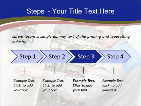 Inspecting High Voltage Power Electric Line Distribution Fuseboard: An Electrician Builder At Work Checking Wires With Drawings. Google Slides Theme - Slide 4