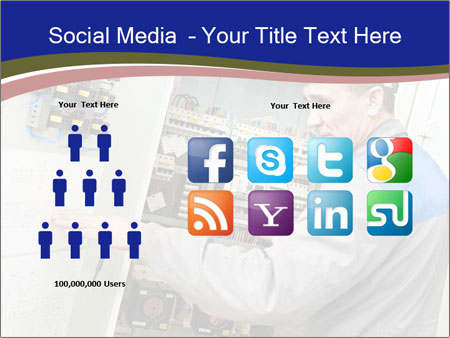 Inspecting High Voltage Power Electric Line Distribution Fuseboard: An Electrician Builder At Work Checking Wires With Drawings. Google Slides Theme - Slide 5
