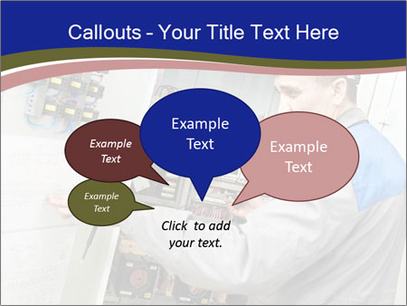Inspecting High Voltage Power Electric Line Distribution Fuseboard: An Electrician Builder At Work Checking Wires With Drawings. Google Slides Theme - Slide 73