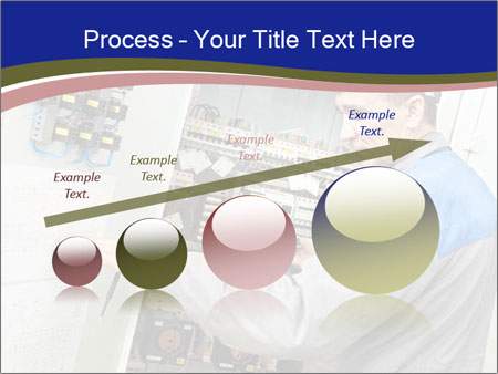 Inspecting High Voltage Power Electric Line Distribution Fuseboard: An Electrician Builder At Work Checking Wires With Drawings. Google Slides Theme - Slide 87