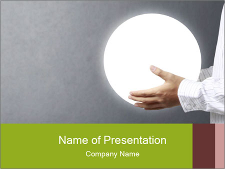 A person holding a white ball in their hand Google Slides Theme