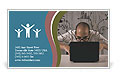 Working On New Projects: A Businessman Utilizing A Laptop. Business Card Template