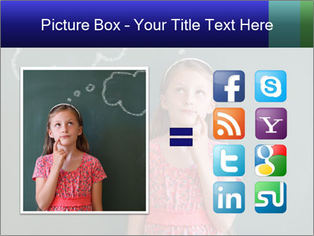 Young Female Student Lost In Thought In Front Of Chalkboard With Thinking Bubble Google Slides Theme - Slide 21