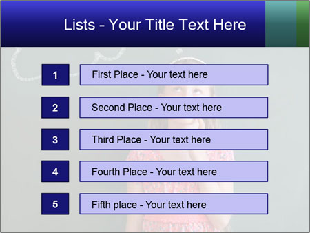 Young Female Student Lost In Thought In Front Of Chalkboard With Thinking Bubble Google Slides Theme - Slide 3