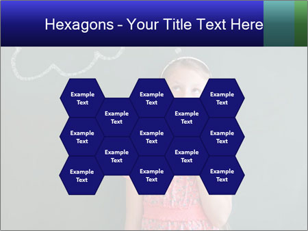 Young Female Student Lost In Thought In Front Of Chalkboard With Thinking Bubble Google Slides Theme - Slide 44