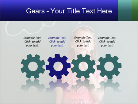 Young Female Student Lost In Thought In Front Of Chalkboard With Thinking Bubble Google Slides Theme - Slide 48