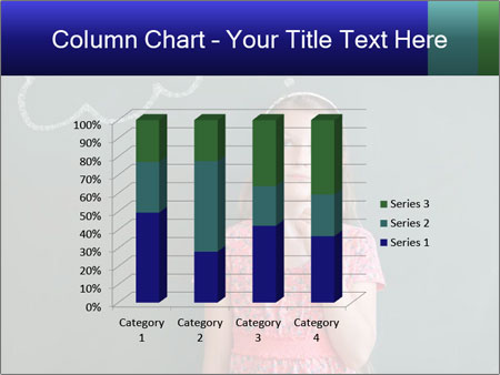 Young Female Student Lost In Thought In Front Of Chalkboard With Thinking Bubble Google Slides Theme - Slide 50